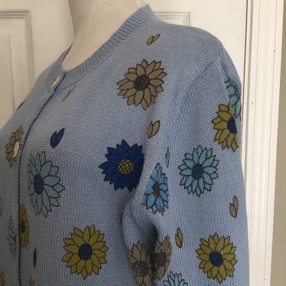 Misslook Sky Blue Knit Top Sz L - Picture 4 of 10
